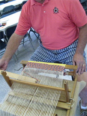 man weaving