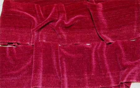 red rayon chenille scarves