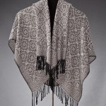 black and white silk shawl