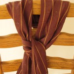 handwoven brown silk scarf with sequins