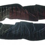 handwoven rayon chenille rainbows scarf