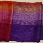 purple to gold handwoven scarves