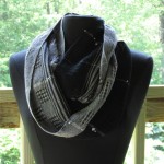handwoven lace scarf with beads