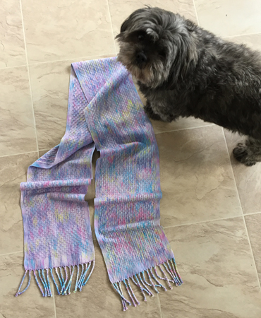 lavender speckle dyed scarf