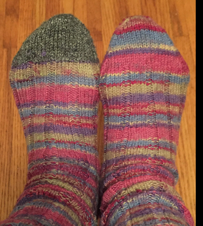 re-knit toe