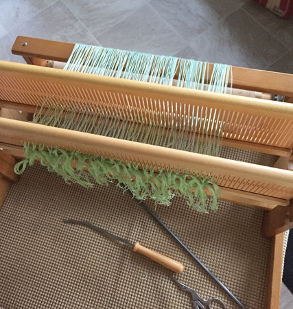 2nd heddle stand installed on my rigid heddle loom