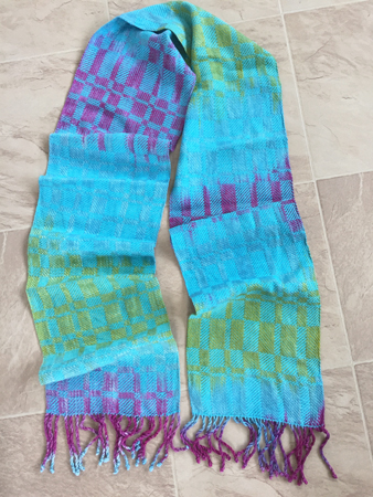 hand painted bamboo and cotton scarf
