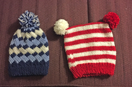 2 knit hats
