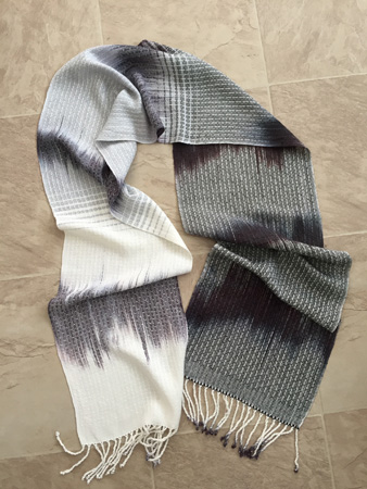 black & white gradient scarf