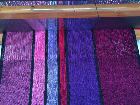 Valentine shawls on the loom