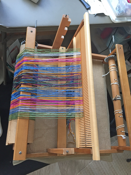rigid heddle loom threaded
