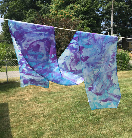 marble dyed scarf 1