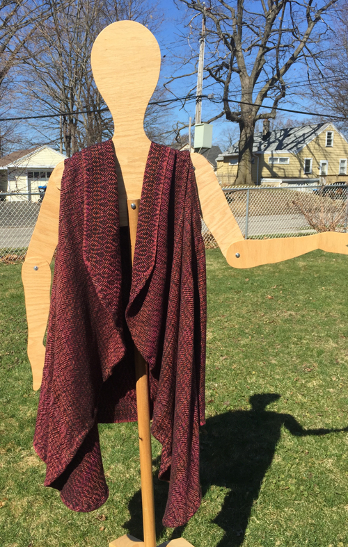 Handwoven Red Clay open front cardigan