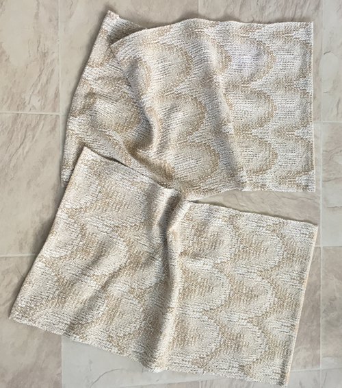 2 handwoven towels - Oatmeal & Brown Sugar