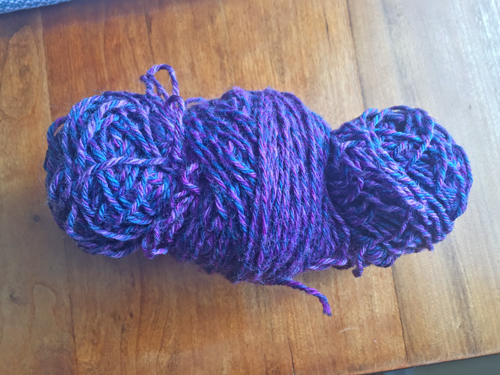 purple and blue sock yarn
