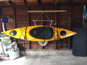 kayak in my garage