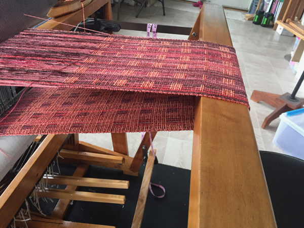 fires everywhere scarves on the loom