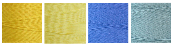 yarns ordered for Ukraine flag towels