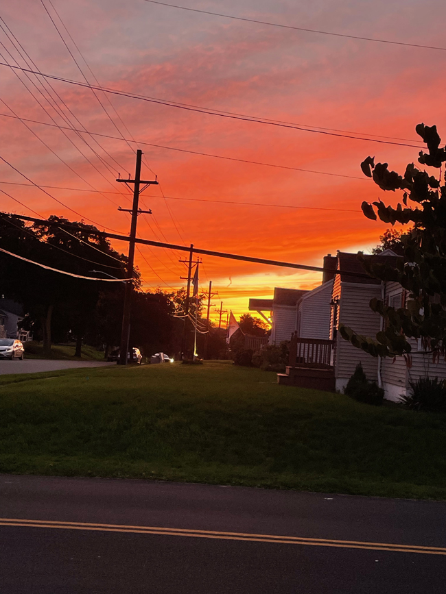 a lovely red sunset