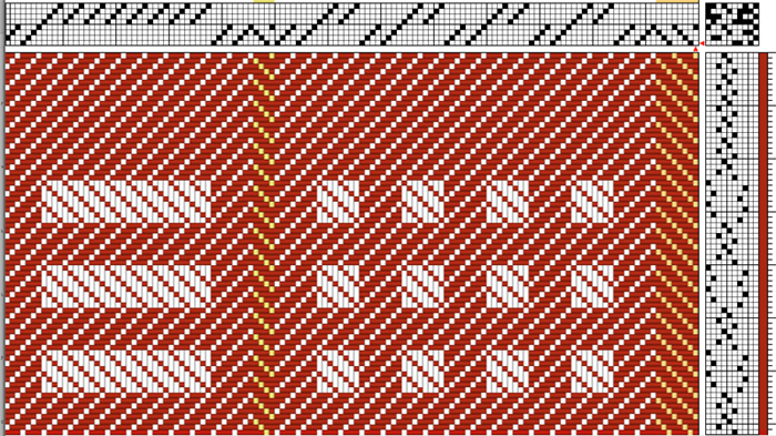 section of Fibonacci weaving draft