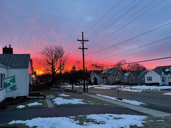 Beautiful sunrise - a storm is coming