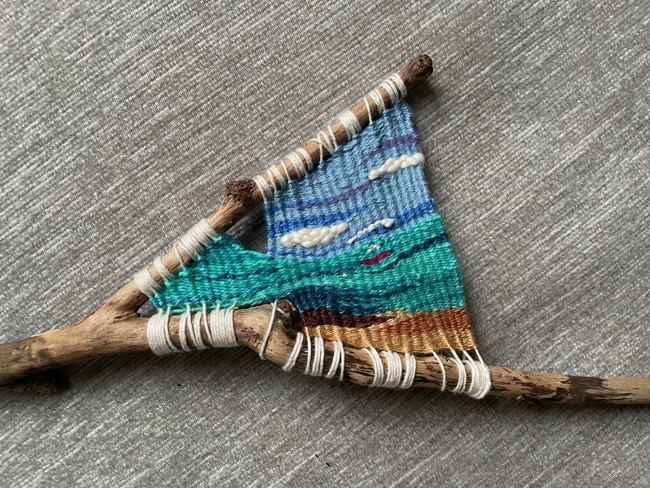 a beachy branch weaving