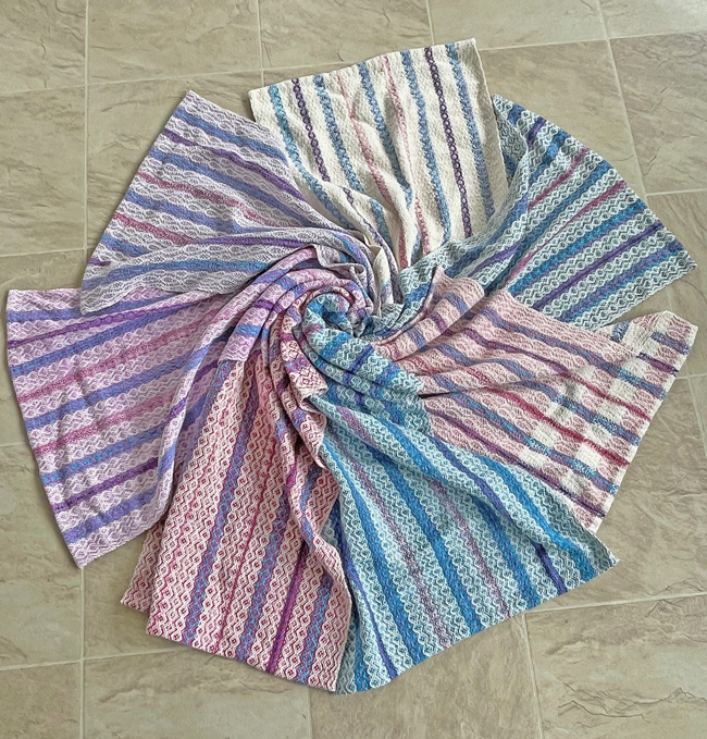 7 striped handwoven towels